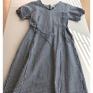 Gingham Midi Dress | Cottagecore Puff Sleeve | Tie Waist